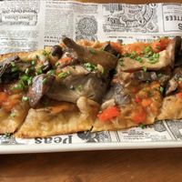 Vegan mallorcan flat bread  at Bar España in Mallorca