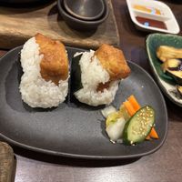こうや豆腐の唐揚げで天むす  at Yamamotoya in Nagoya