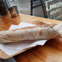 Aubergine wrap at Downtown Deli in Gothenburg