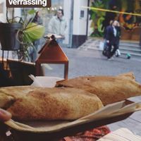 Wrap met aubergine at Downtown Deli in Gothenburg