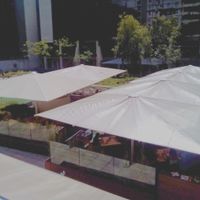 Lounge bar with outdoors sofas and tables at Enigma D'Alquimia in Lisbon