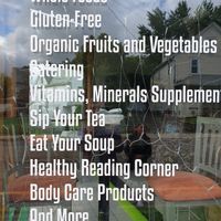 Window sign at Nature's Design in Binghamton