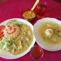 INTI MIKUNA guatita vegana, Sopa de verduras, té ataco y kombucha delicioso veganos y vegetarianos por el mundo at Inti-Mikuna in Quito