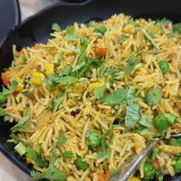 My mixed rice dish at Jai Jinendra in Pattaya