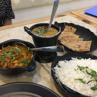 Curries and rice  at Jai Jinendra in Pattaya