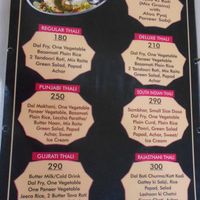 6 choices of Thali at Jai Jinendra in Pattaya