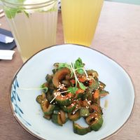 Pickled cucumbers (vegan, bit spicy) at Oreno Ramen in Vienna