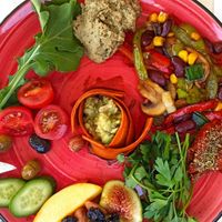 Vegan kahvaltı tabağı at Gypsy Kitchenette in Kas