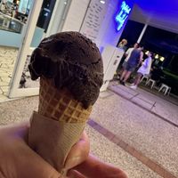 Dark chocolate sorbet - yum!  at Blue Cow in Port Macquarie