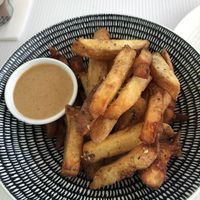 The chops are incredible with a tasty spicy sauce at Oh My Days in Glebe