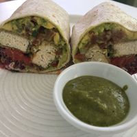 Fried “fish” burrito  at Oh My Days in Glebe