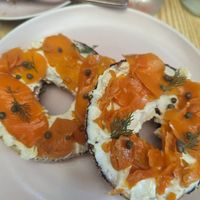 Salmon bagel at Oh My Days in Glebe