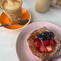 Fruit Danish & Oat Latte at Oh My Days in Glebe