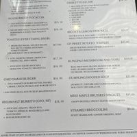Menu  at Oh My Days in Glebe