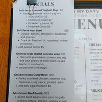 Daily specials at Oh My Days in Glebe