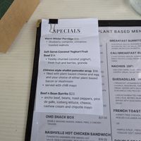Menu at Oh My Days in Glebe