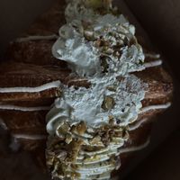 White chocolate and pistachio croissantt  at Oh My Days in Glebe