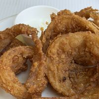 Onion rings saturated in oil, burnt, all I could taste was burnt   at Oh My Days in Glebe
