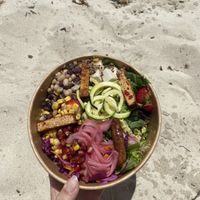 Amazing takeaway Buddha bowl at Mama Carmen's Coffee & Bakery in Mallorca