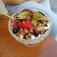 Yogurt bowl at Mama Carmen's Coffee & Bakery in Mallorca