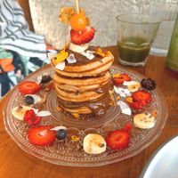 Choco pancakes  at Mama Carmen's Coffee & Bakery in Mallorca