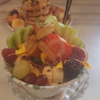 Yoghurt and fruit at Mama Carmen's Coffee & Bakery in Mallorca