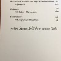 Menu at Mercy in Dusseldorf