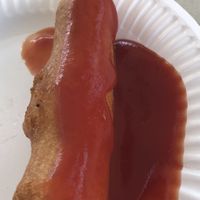 Dagwood dog  at No Bull - Ykillamoocow Food Stall in West End