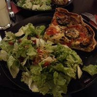 Quiche with salad, lemonade. at La Part des Anges in Rennes