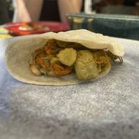 Taco de flor de calabaza  at El Mexicano in Ourense