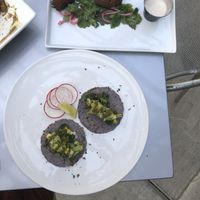 Homemade falafel and broccoli tacos  at Stella in Truckee