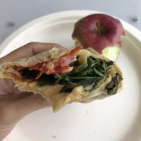 Hummus vegetable wrap  at Cornell Dairy Bar in Ithaca