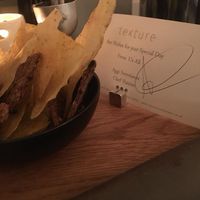 A nice message signed by the Chef  at Texture in London