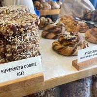 The Superseed cookie was made from dates and was very good! at Oat Bakery in Santa Barbara
