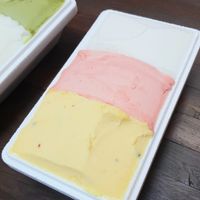 vegan sorbets: passionfruit, watermelon, Korean melon at glt gelato - ㅈㄹㄸ in Seoul