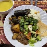 Some of the vegan choices from the buffet, which is unlimited for 250,000 VND.  at Al Sham in Ho Chi Minh City