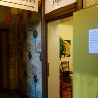 entrance of the restaurant at Vega Fair Food in Oslo