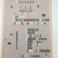 Menu : vegan sorbets at Sucre Glace in Paris