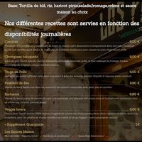 menu at Los Primos in Annecy