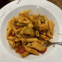 Vegetable penne pasta  at Pasta Baladin in Essaouira
