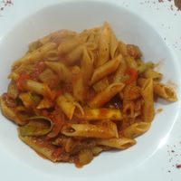 Vegetable penne : awesome at Pasta Baladin in Essaouira