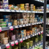 vegane joghurts at denn's Biomarkt in Weinheim