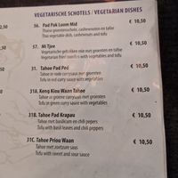 All veggie items can be vegan + spring rolls. at Thaise Snackbar Bird in Amsterdam