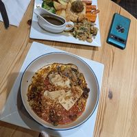 Vegan dishes at The Crew Yard at The Crew Yard in Edwinstowe