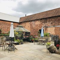 Courtyard seating  at The Crew Yard in Edwinstowe