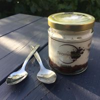 Vegan Tiramisu (produced locally) at The Cornish Pizza Company in St Agnes