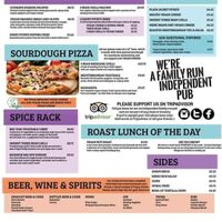 Vegan menu at The Westbourne in Swansea