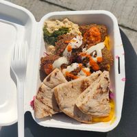 Vegan mixed take away box 😋 at Mezze in Tramore