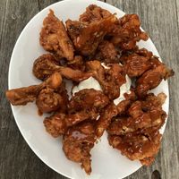 Cauliflower buffalo wings, cooked perfectly    at Veggie Nook in Bowral