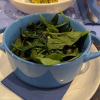 Spinach with garlic at Bacalhau na Vila in Sintra